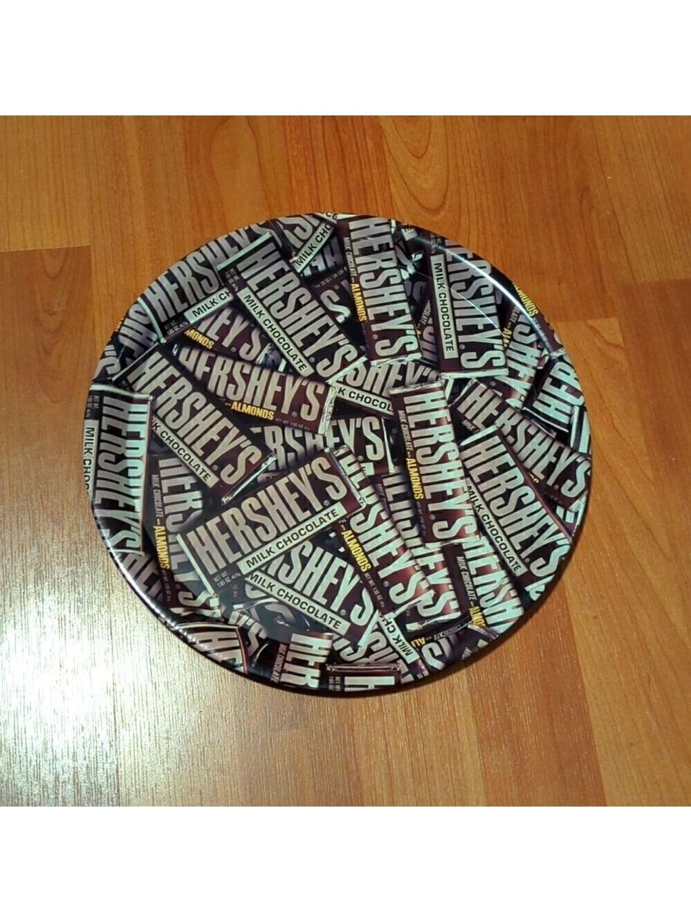 Hershey Chocolate Bar Almonds Tin Plate 11 Inch Vintage Halloween